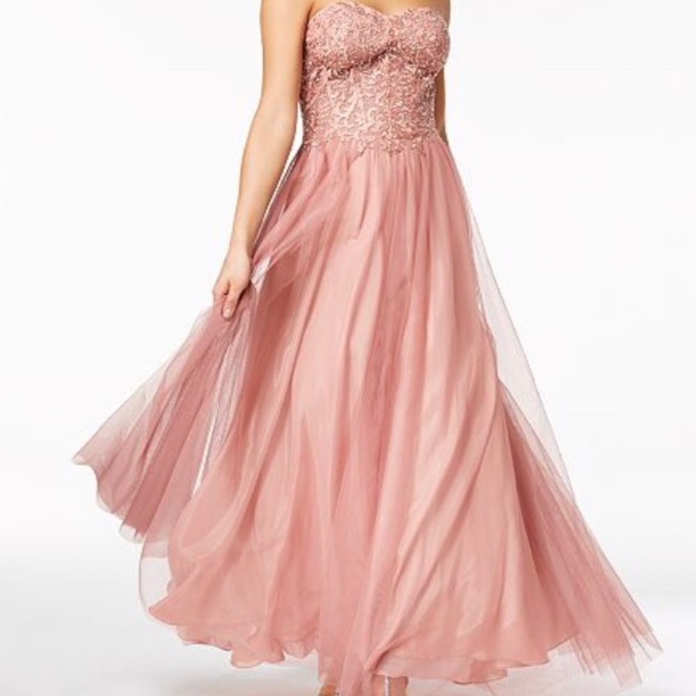 Rose gold prom dress